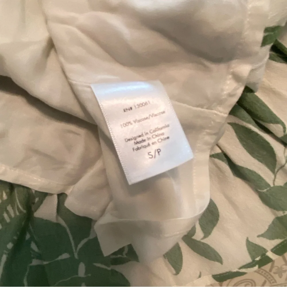 L*Space Geneva Bell Sleeve Tropical Green Leaf Print Mini Dress Hawaiian Small S - Picture 14 of 15